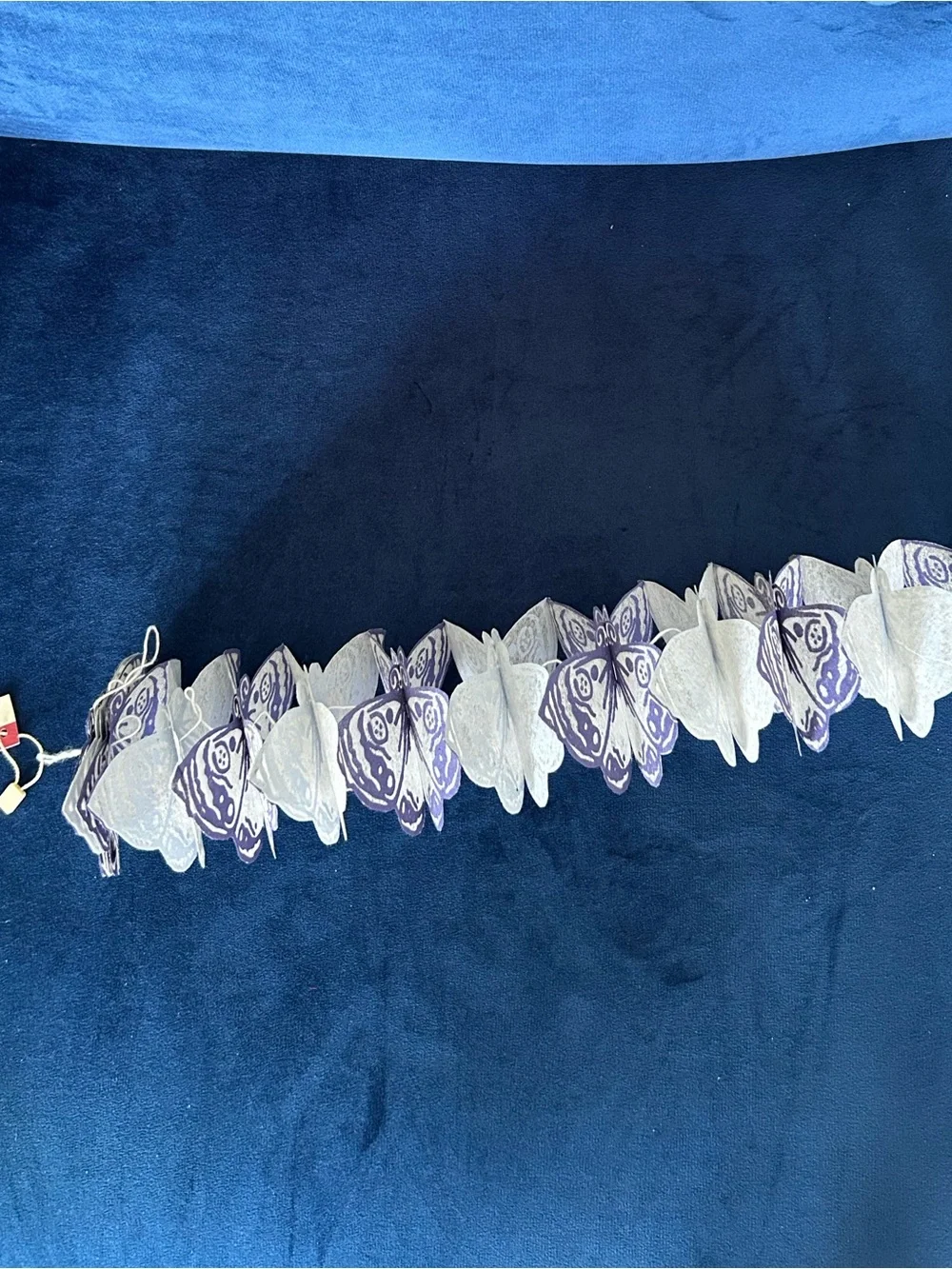 Ten Thousand Purple & Cream Butterfly Garland Accent Decoration - Picture 3 of 4